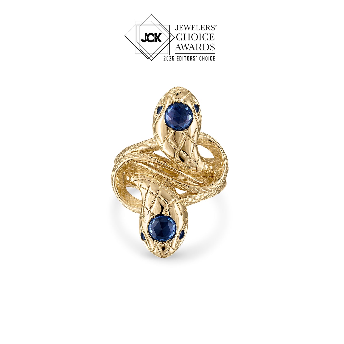 Ornata Ophidia Rose Duo Ring