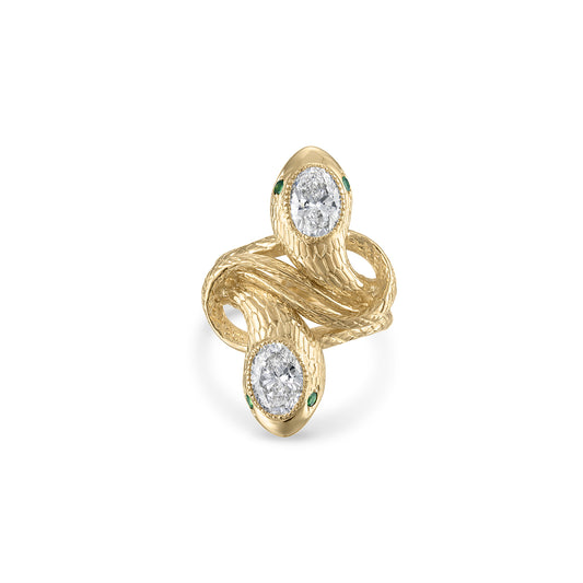 Duo Tesselate Serpentes Diamond Ring