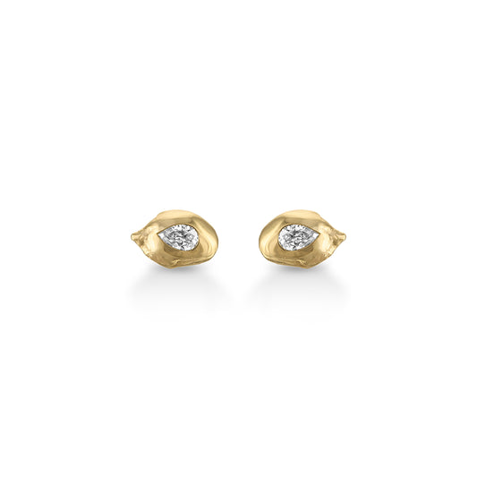 Pyrus Round Seed Diamond Studs